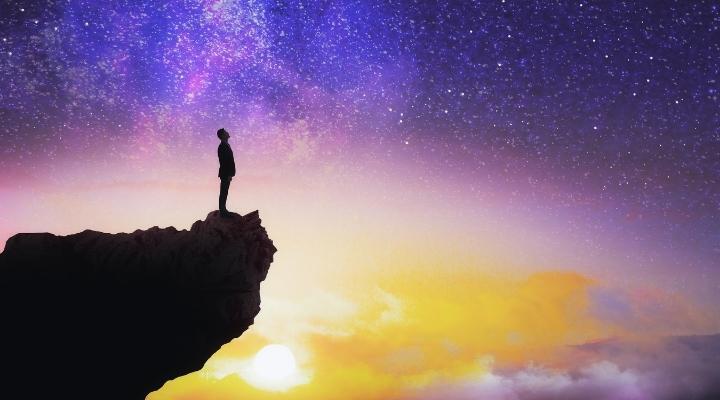 Open sky and clouds representing detachment and awareness